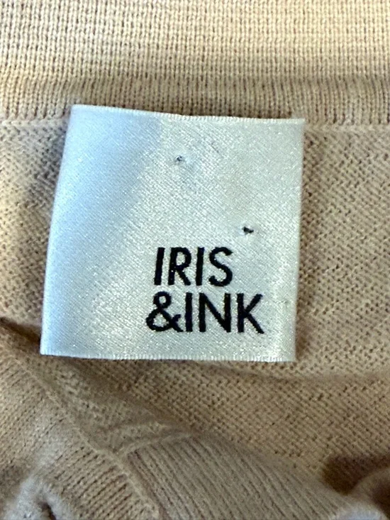 Iris & Ink fine Merino wool Collared Cardigan, nude, M, EUC - Picture 8 of 10